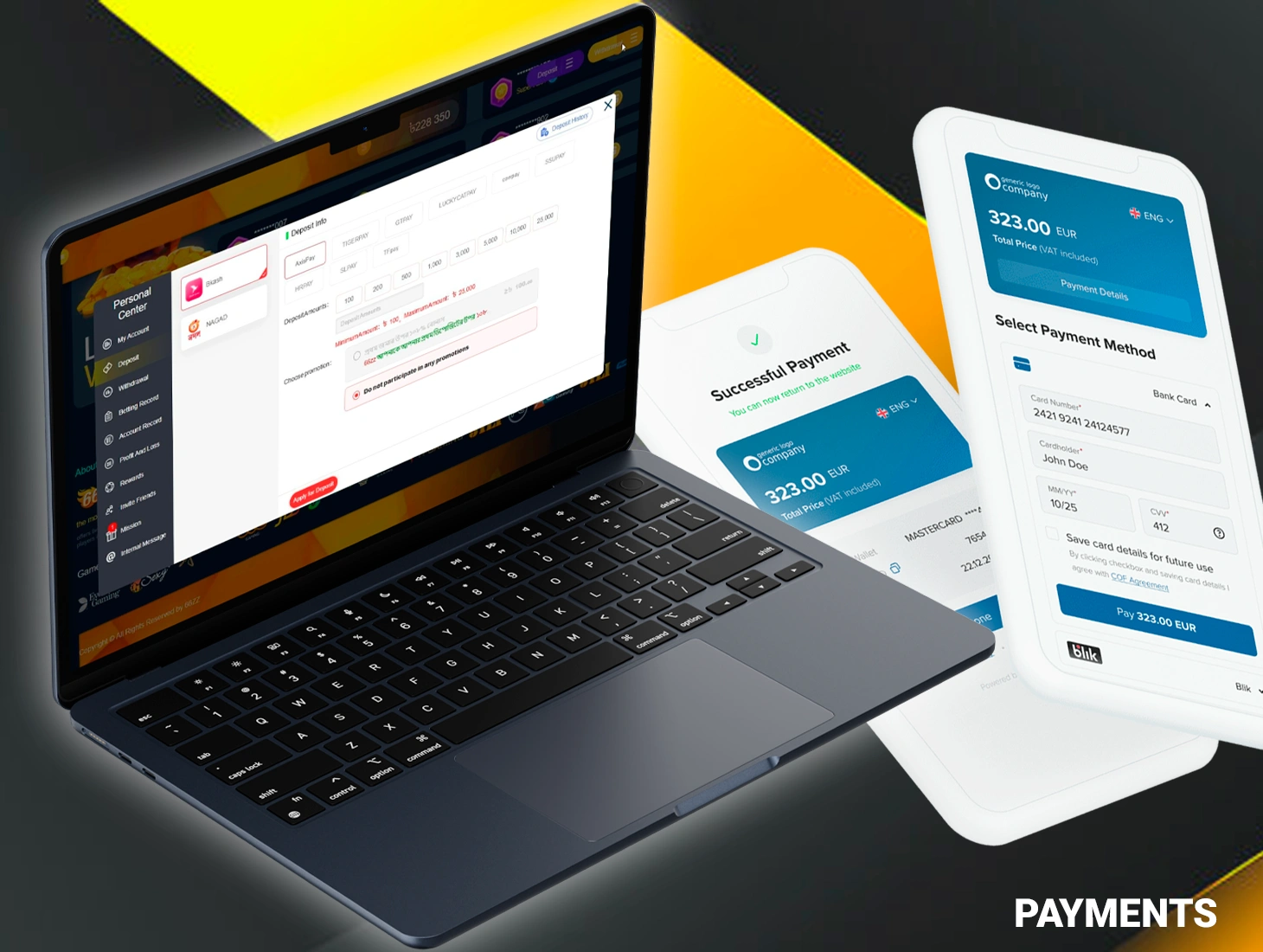 To make payments at 66zz and receive winnings, you will be offered the most advantageous payment systems